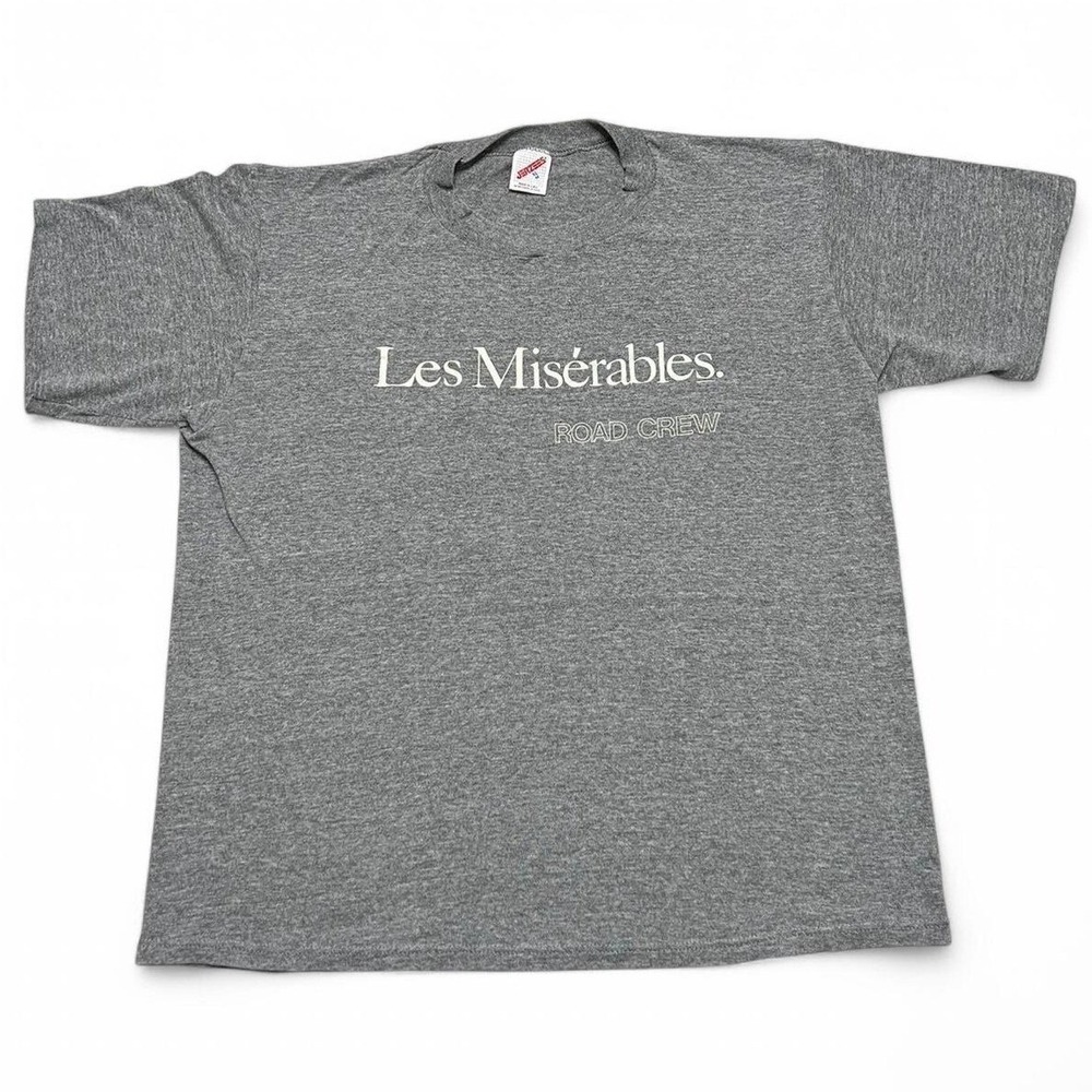 Jerzees Les Miserables T-Shirt Mens XL Road Crew Vintage 80s‎ Better Than Cats